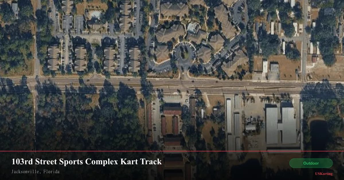 Aerial view of 103rd Street Sports Complex Kart Track