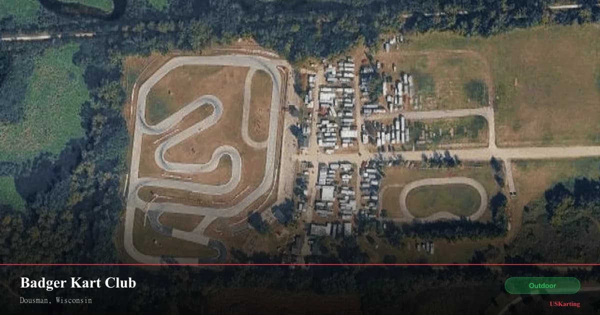 Aerial view of Badger Kart Club