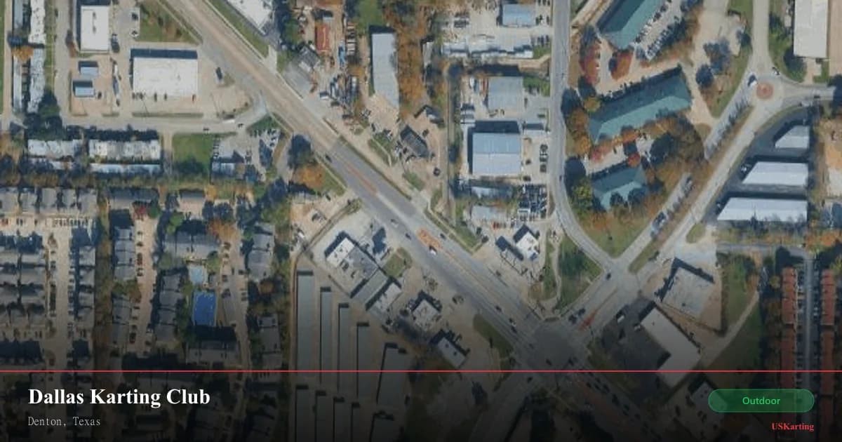 Aerial view of Dallas Karting Club