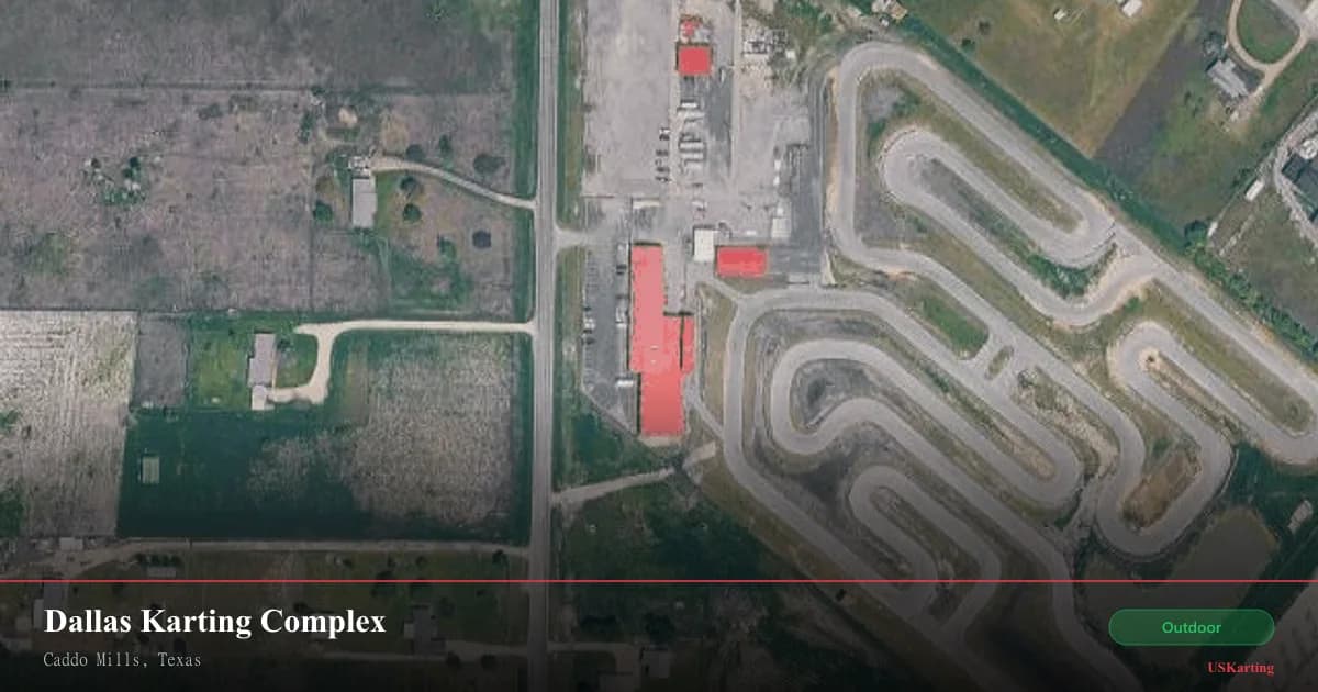 Aerial view of Dallas Karting Complex