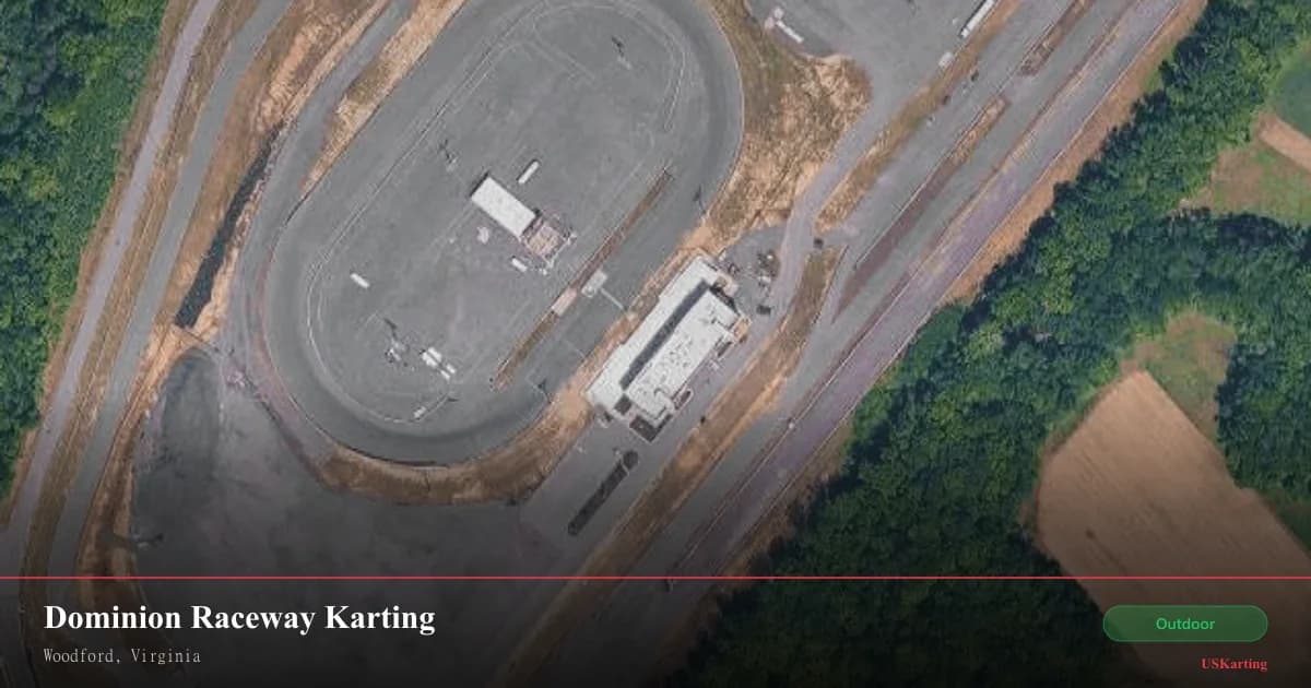 Aerial view of Dominion Raceway Karting