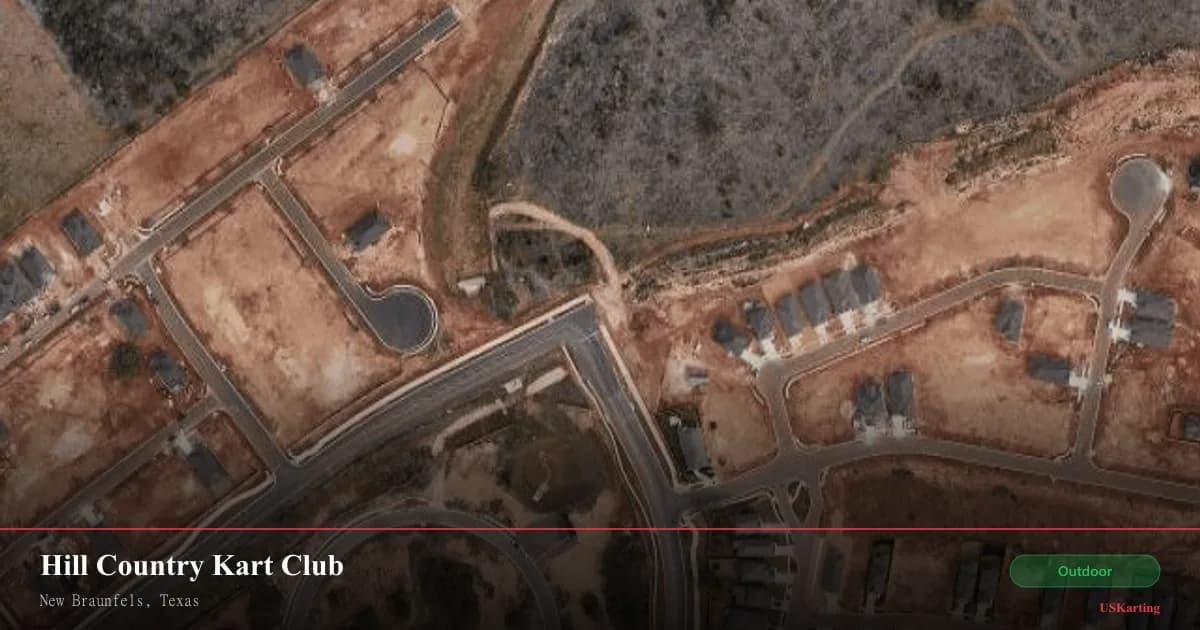 Aerial view of Hill Country Kart Club