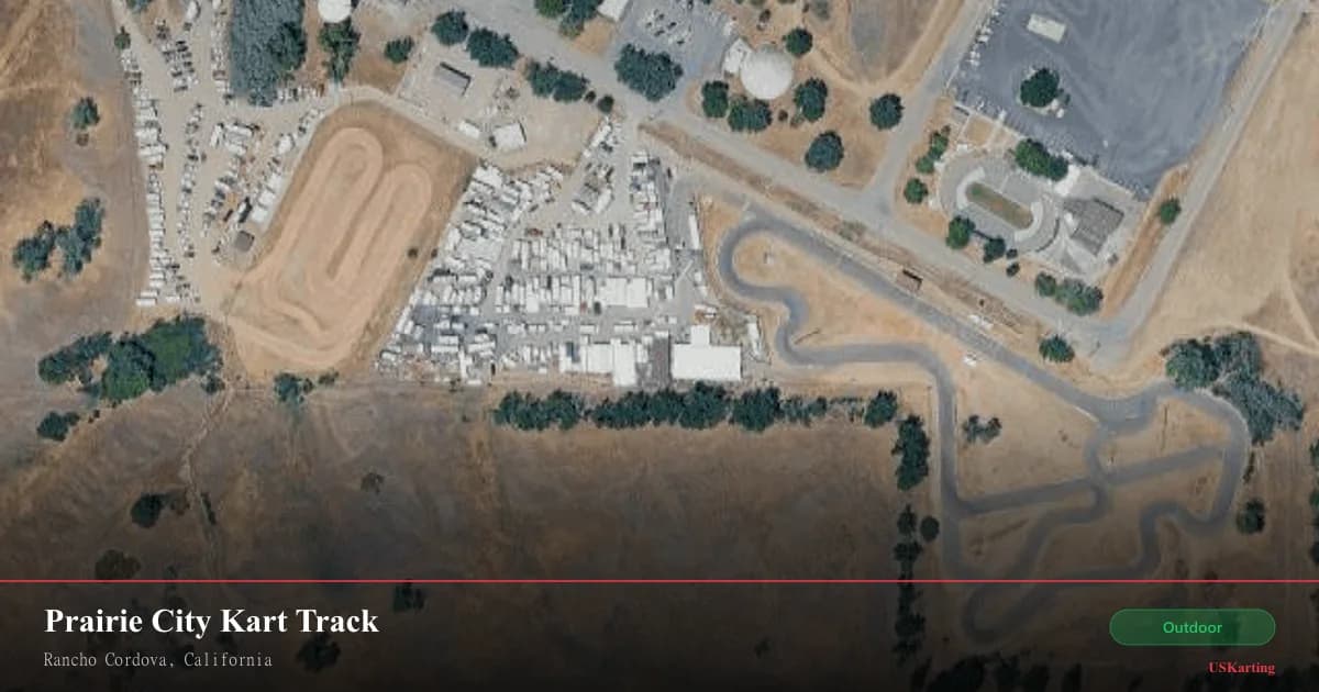 Aerial view of Prairie City Kart Track