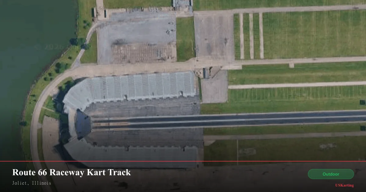 Aerial view of Route 66 Raceway Kart Track