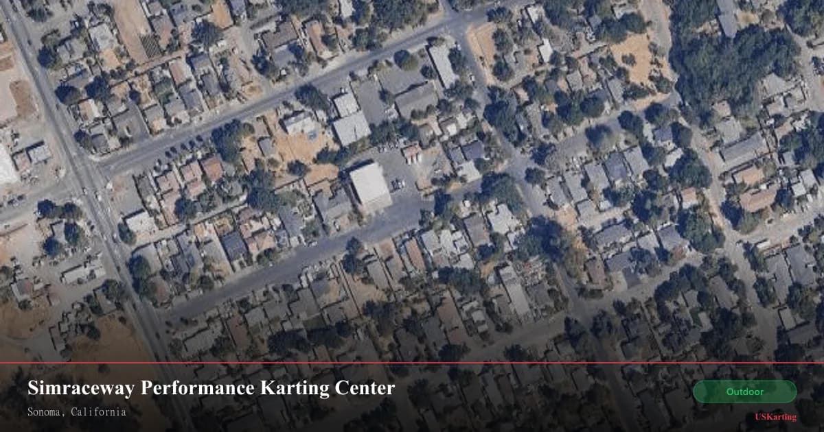 Aerial view of Simraceway Performance Karting Center